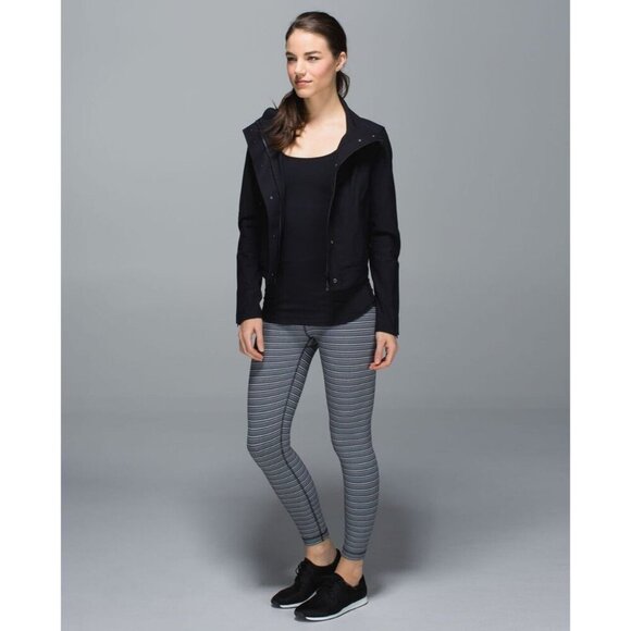 Lululemon 4 High Times Pant Textured Stripe Black Deep Coal THROWBACK! - Picture 10 of 13